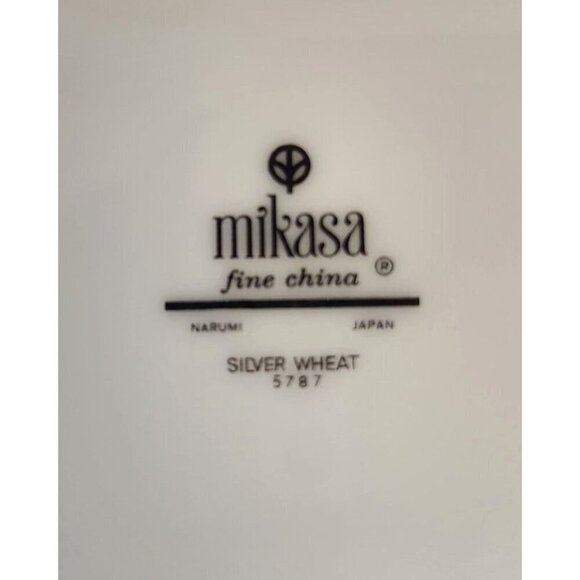 Mikasa Fine China Silver Wheat Pattern Vegetable Bowl 9" - Picture 2 of 7